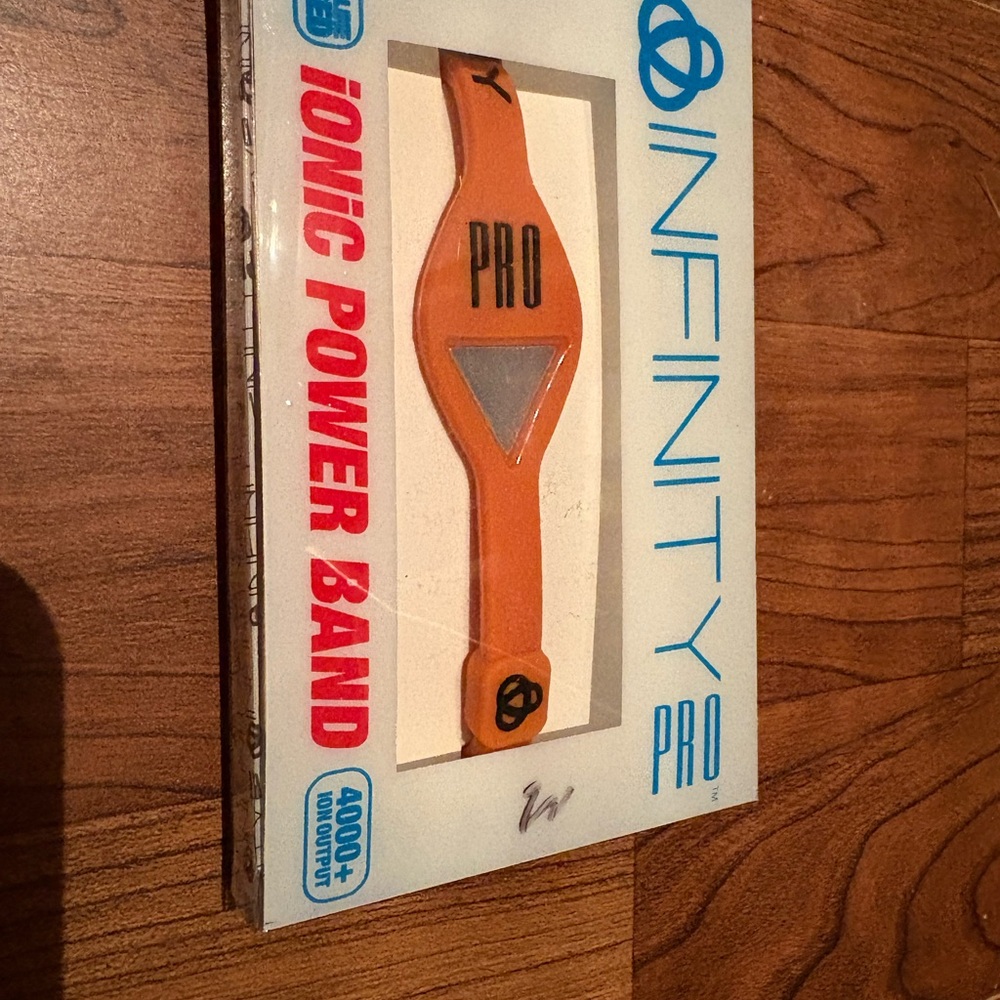 Infinity Pro Ionic Power Band in Orange new in box tourmaline crystal less pain